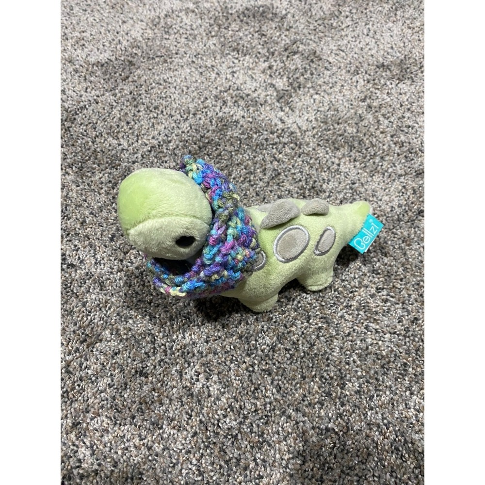 Bellzi Stego Stegosaurus Dinosaur Plush Green Stuffed Animal with Crochet Scarf